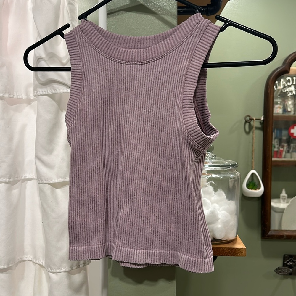 Purple crop top